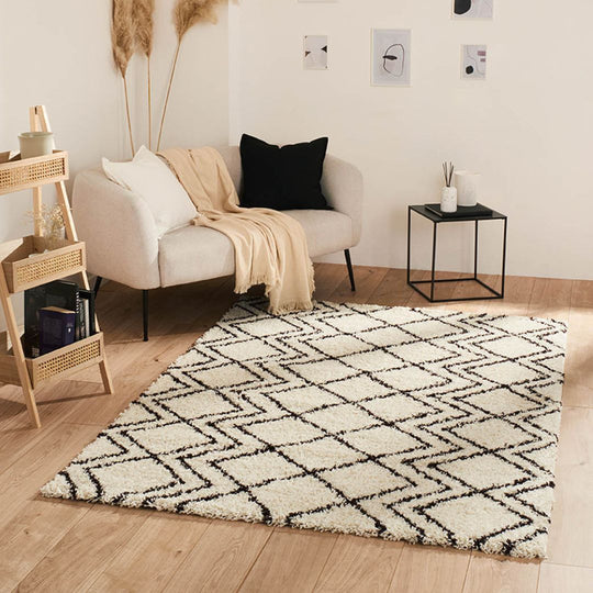 Tapis shaggy SOFIA crème 160x230cm