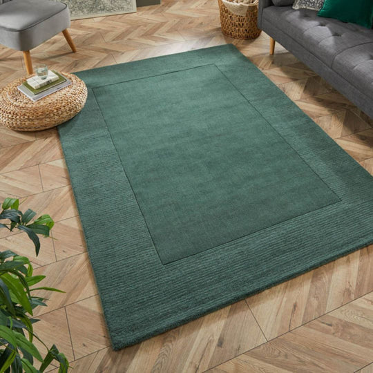 Tapis en laine Siena Vert foncé