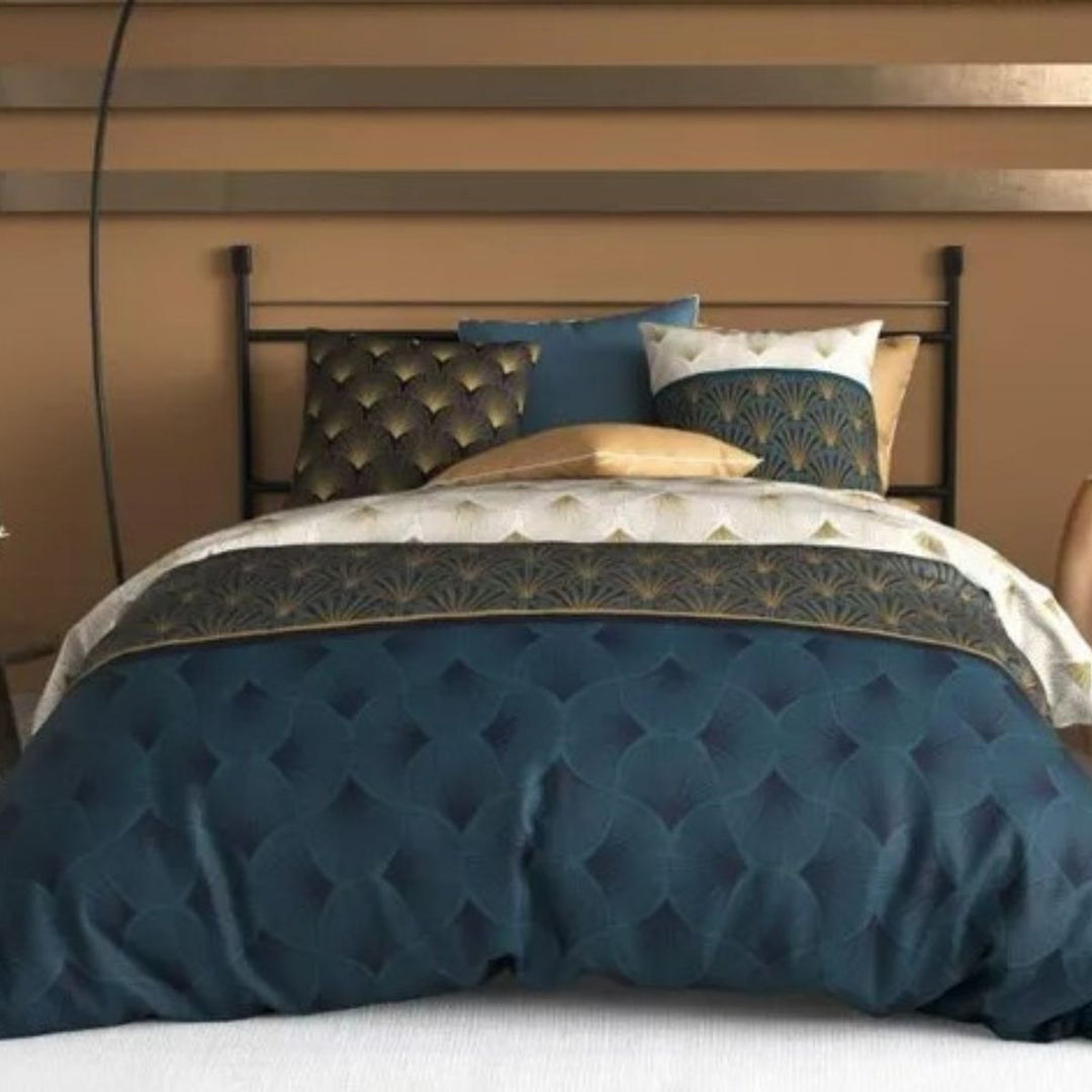 Parure de lit percale 140x200cm+1taies 63cm opale