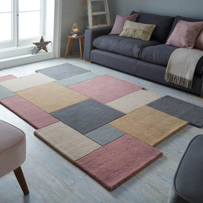 Tapis graphique pastel