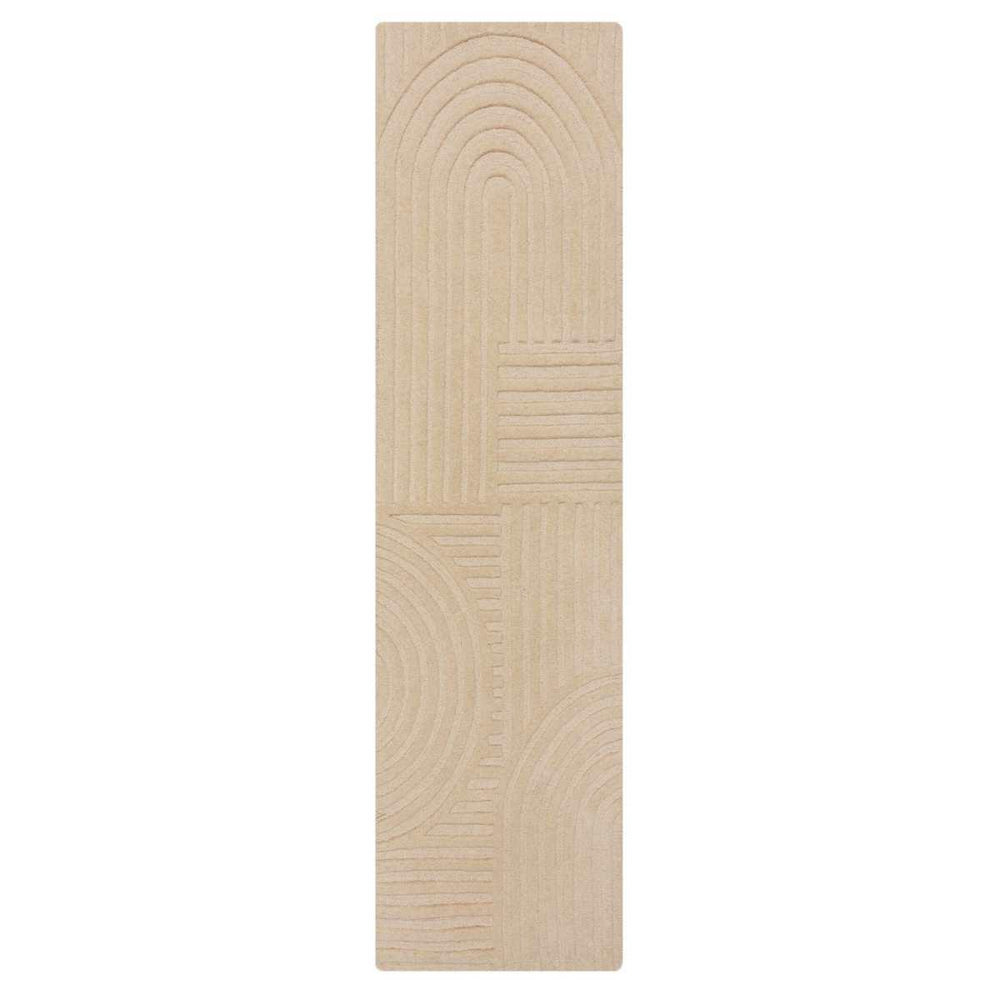 Tapis de couloir en laine Zen garden Beige