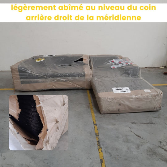Canapé d’angle 6 places noir Pablo Bestmobilier - Léger défaut