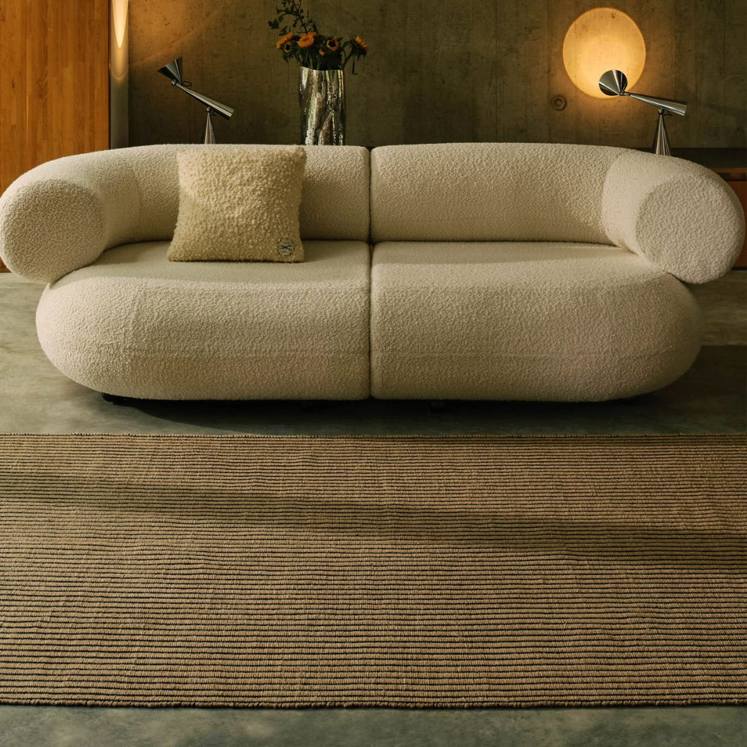 Tapis TOM DIXON Line 200x300cm réversible noir et marron