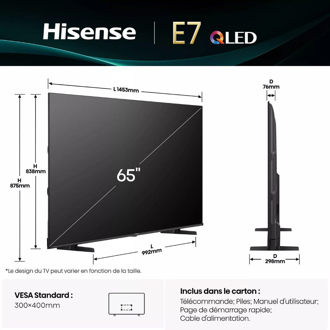 TV HISENSE QLED 65E7Q 65"