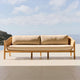 Canapé Galea Kave Home 3 places en bois de teck et rotin synthétique 223 cm FSC 100 %