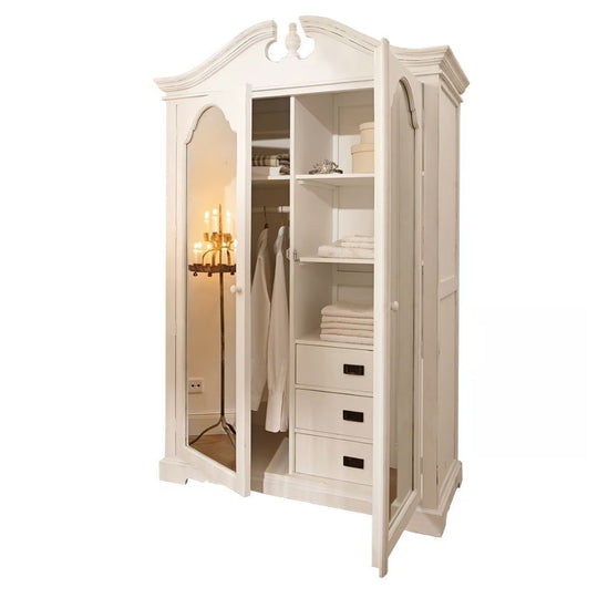 Armoire SOMERSET Bois Blanc Vieilli