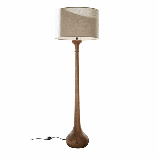 Lampe sur pied LOBERON Andrées en bois de manguier