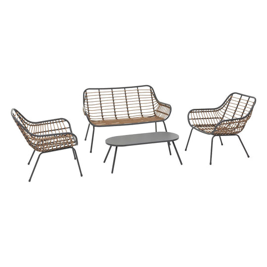 Salon de jardin HESPERIDE PAOPAO graphite en acier