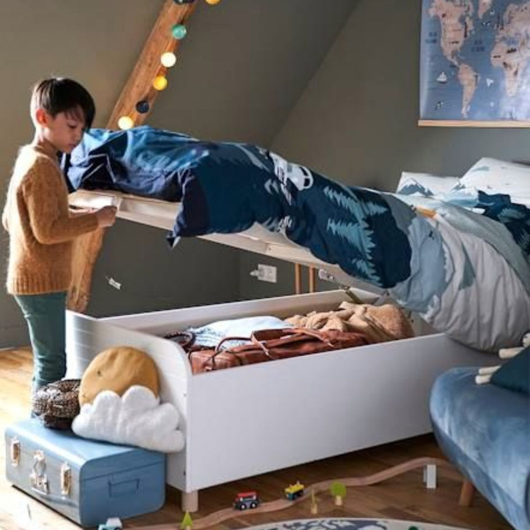 Lit coffre enfant VERTBAUDET en bois Blanc
