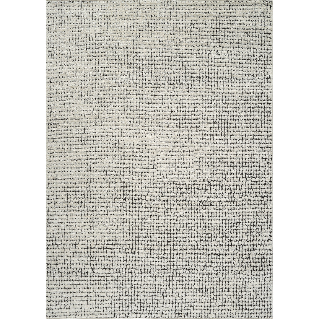 Tapis Scandinave Moderne Ivoire/Noir Cagliari