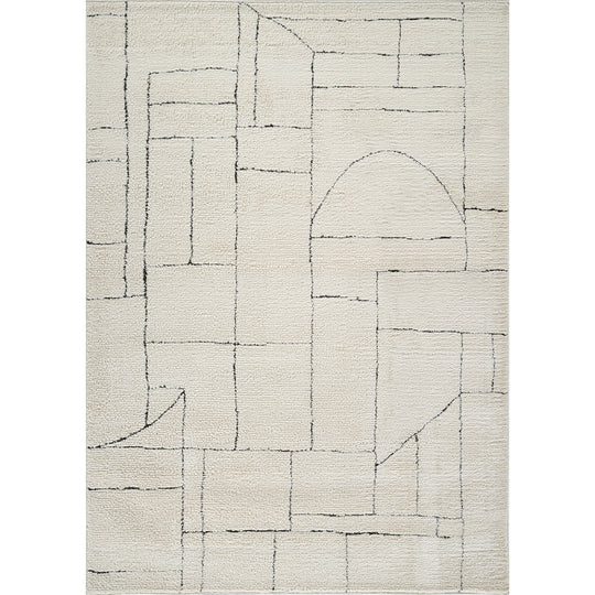 Tapis Scandinave Moderne Ivoire/Gris Bari