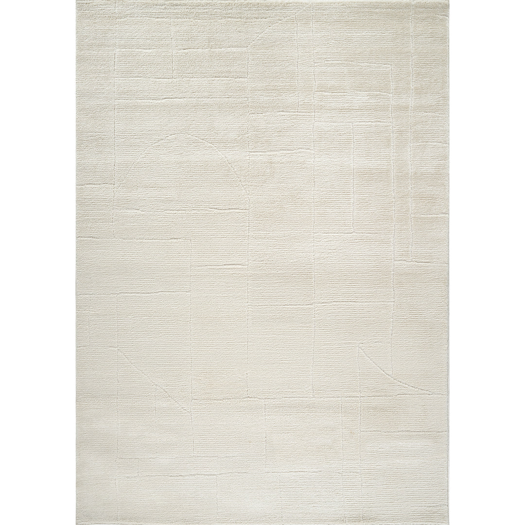 Tapis Scandinave Moderne Ivoire Bari