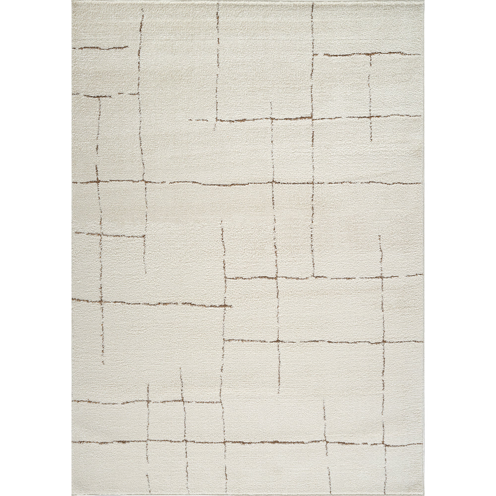 Tapis Scandinave Moderne Ivoire/Terracotta Prague