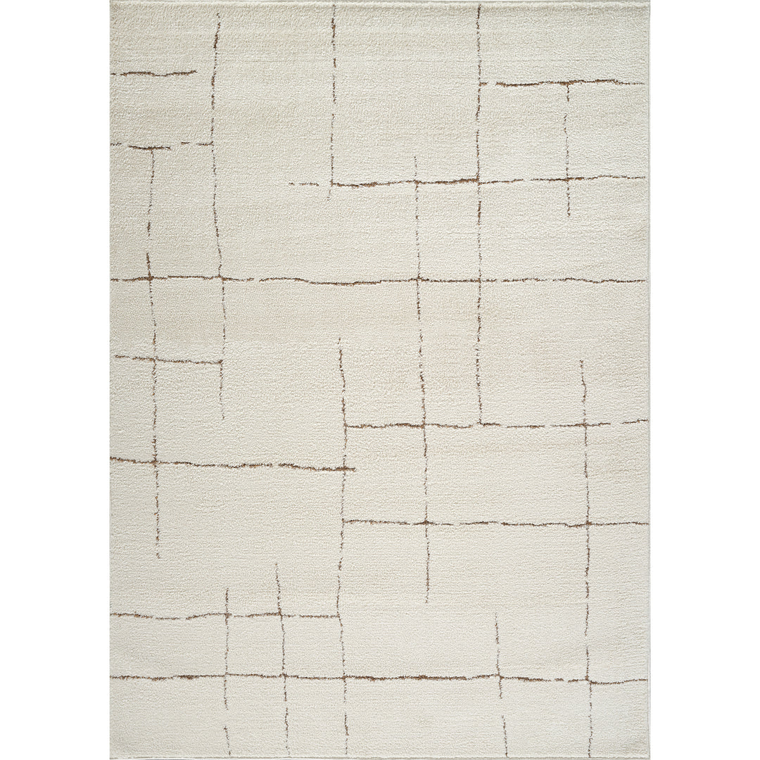Tapis Scandinave Moderne Ivoire/Terracotta Prague
