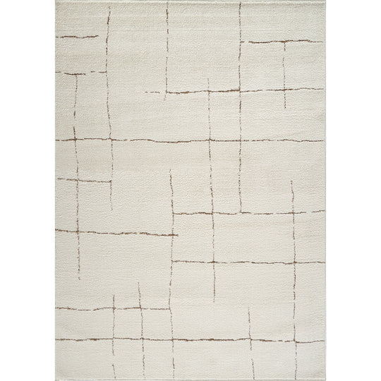 Tapis Scandinave Moderne Ivoire/Terracotta Prague