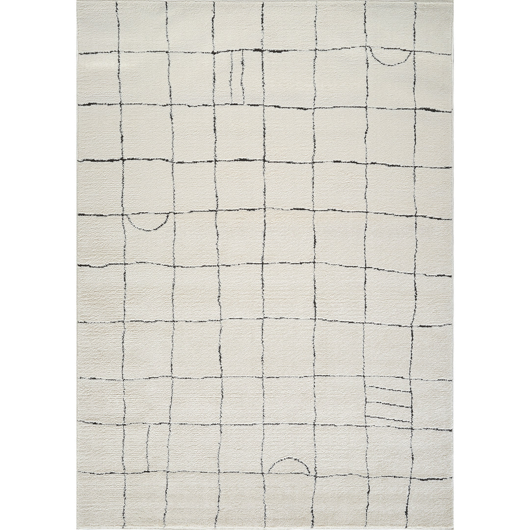 Tapis Scandinave Moderne Ivoire/Gris Inchon