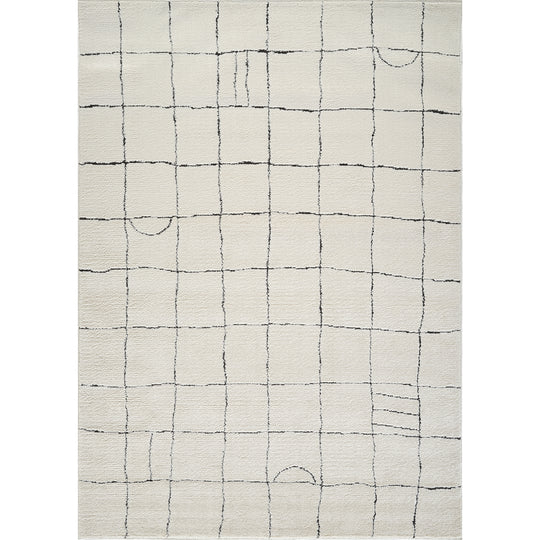 Tapis Scandinave Moderne Ivoire/Gris Inchon