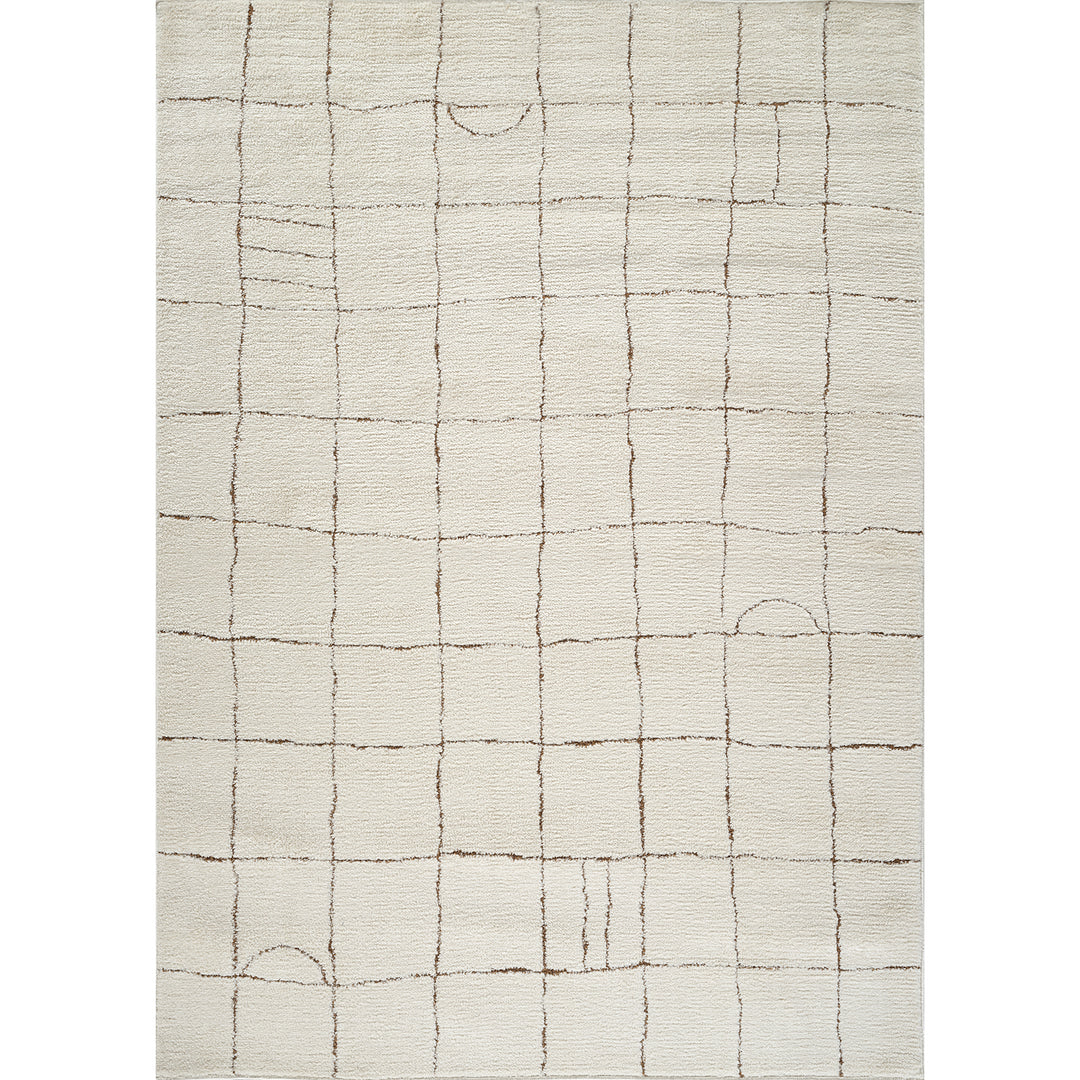 Tapis Scandinave Moderne Ivoire/Terracotta Inchon