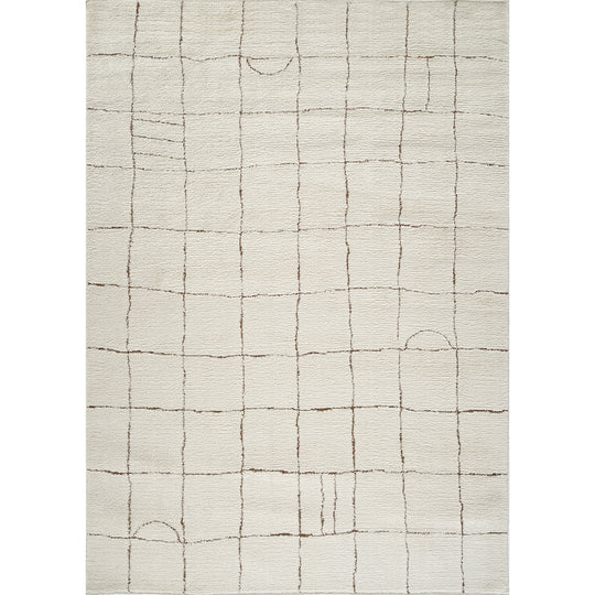 Tapis Scandinave Moderne Ivoire/Terracotta Inchon