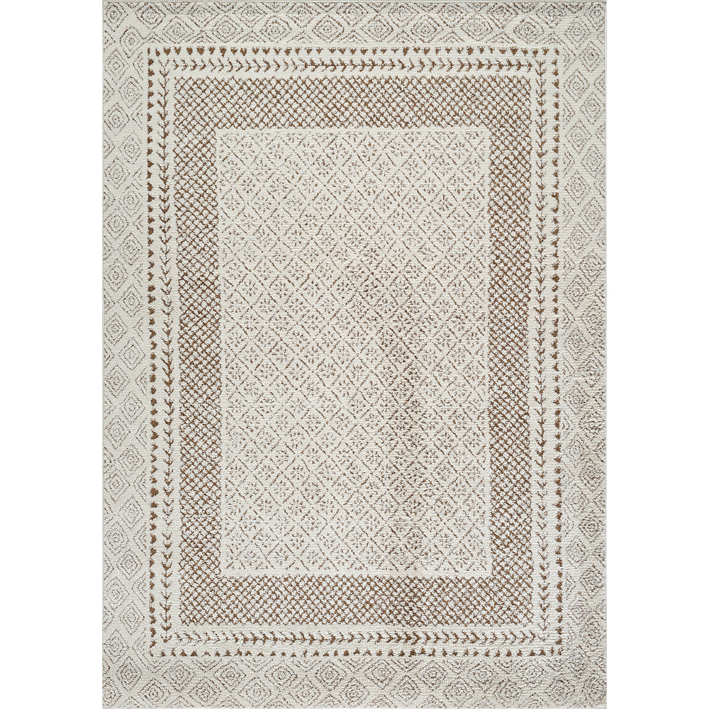 Tapis Scandinave Bohème Ivoire/Terracotta Monaco
