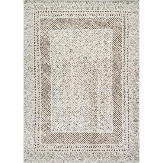 Tapis Scandinave Bohème Ivoire/Terracotta Monaco