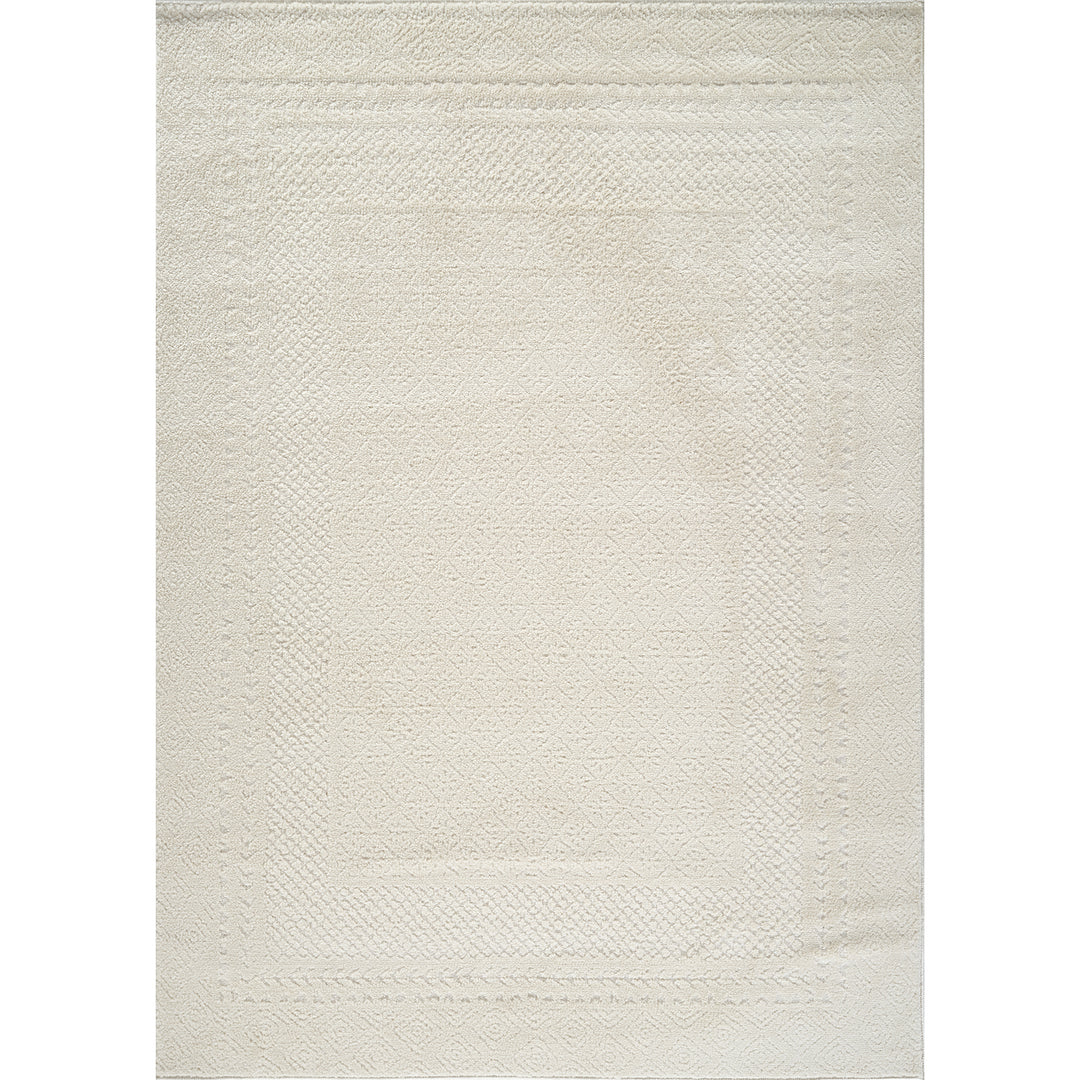 Tapis Scandinave Bohème Ivoire Monaco