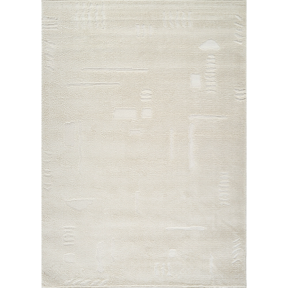 Tapis Scandinave Moderne Ivoire/Blanc Osna