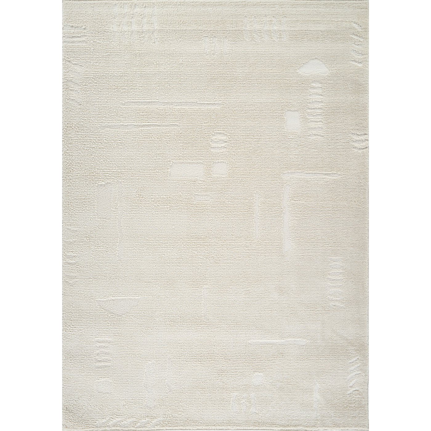 Tapis Scandinave Moderne Ivoire/Blanc Osna