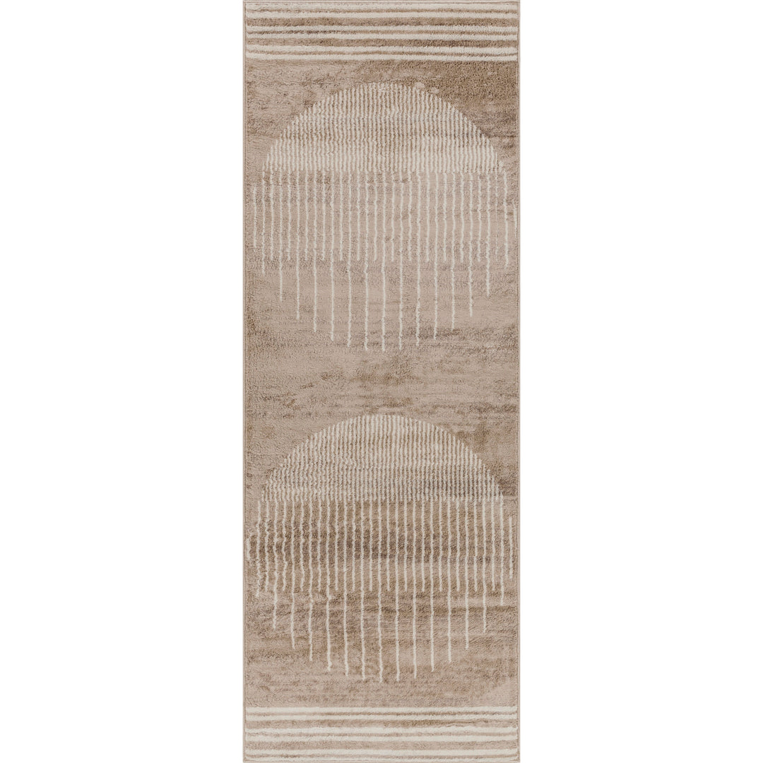 Tapis de Couloir Scandinave Moderne Brun/Beige Santiago