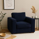 Fauteuil ALINEA California en tissu bleu marine