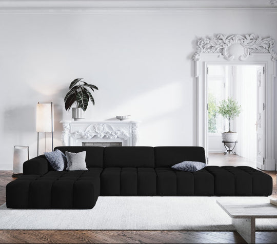 Canapé d'angle gauche fixe CXL BY CHRISTIAN LACROIX CXLLCO2F1LUC7 5 places Velours noir