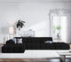 Canapé d'angle gauche fixe CXL BY CHRISTIAN LACROIX CXLLCO2F1LUC7 5 places Velours noir