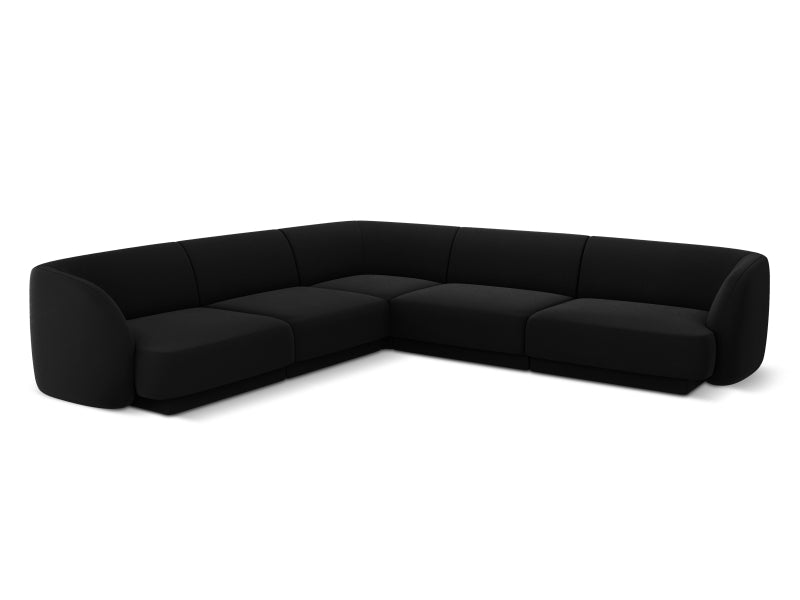 Canapé d'angle reversible 5 places MILEY Micadoni noir