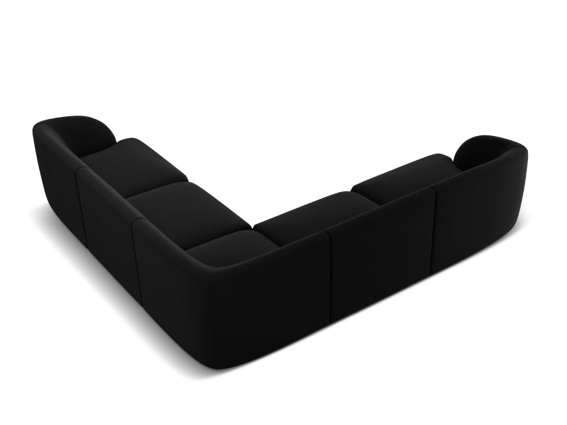 Canapé d'angle reversible 5 places MILEY Micadoni noir