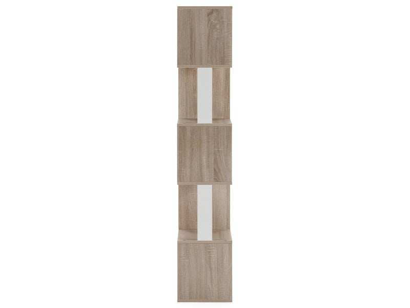 Etagère 5 compartiments bois et blanc