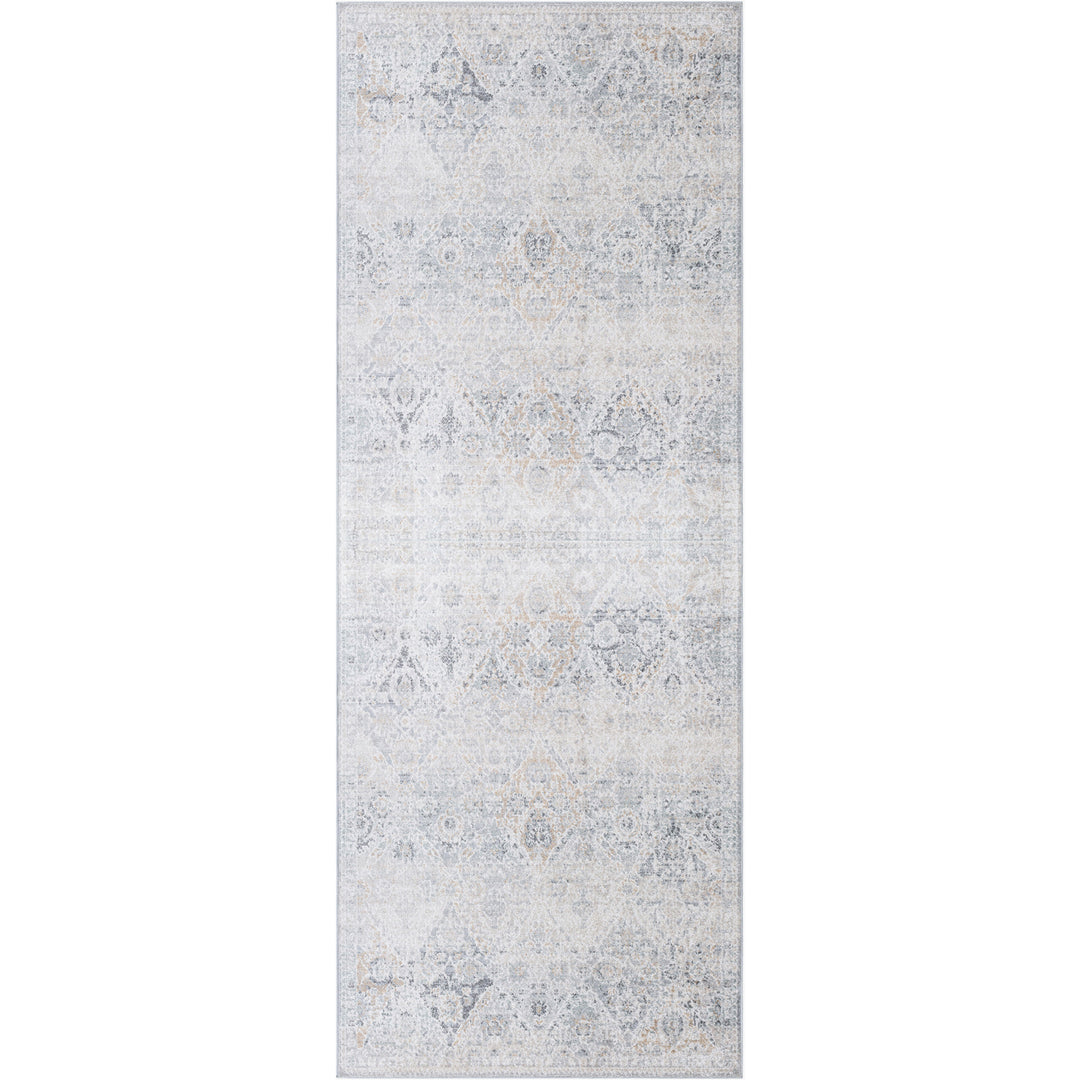 Tapis de Couloir Vintage Oriental Gris/Bleu Cuzco