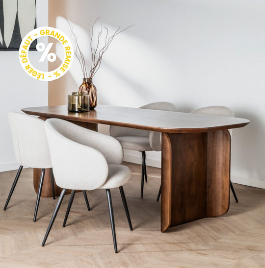 Table à manger DRAWER Dumai 8 personnes en bois massif
