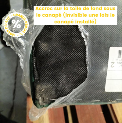 Canapé d'angle 4 places SANTO Milo Casa vert bouteille - Léger défaut