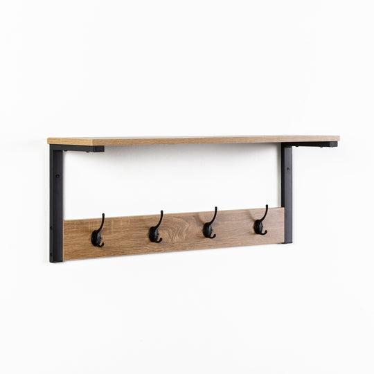 Etagere porte manteaux 4 cintres