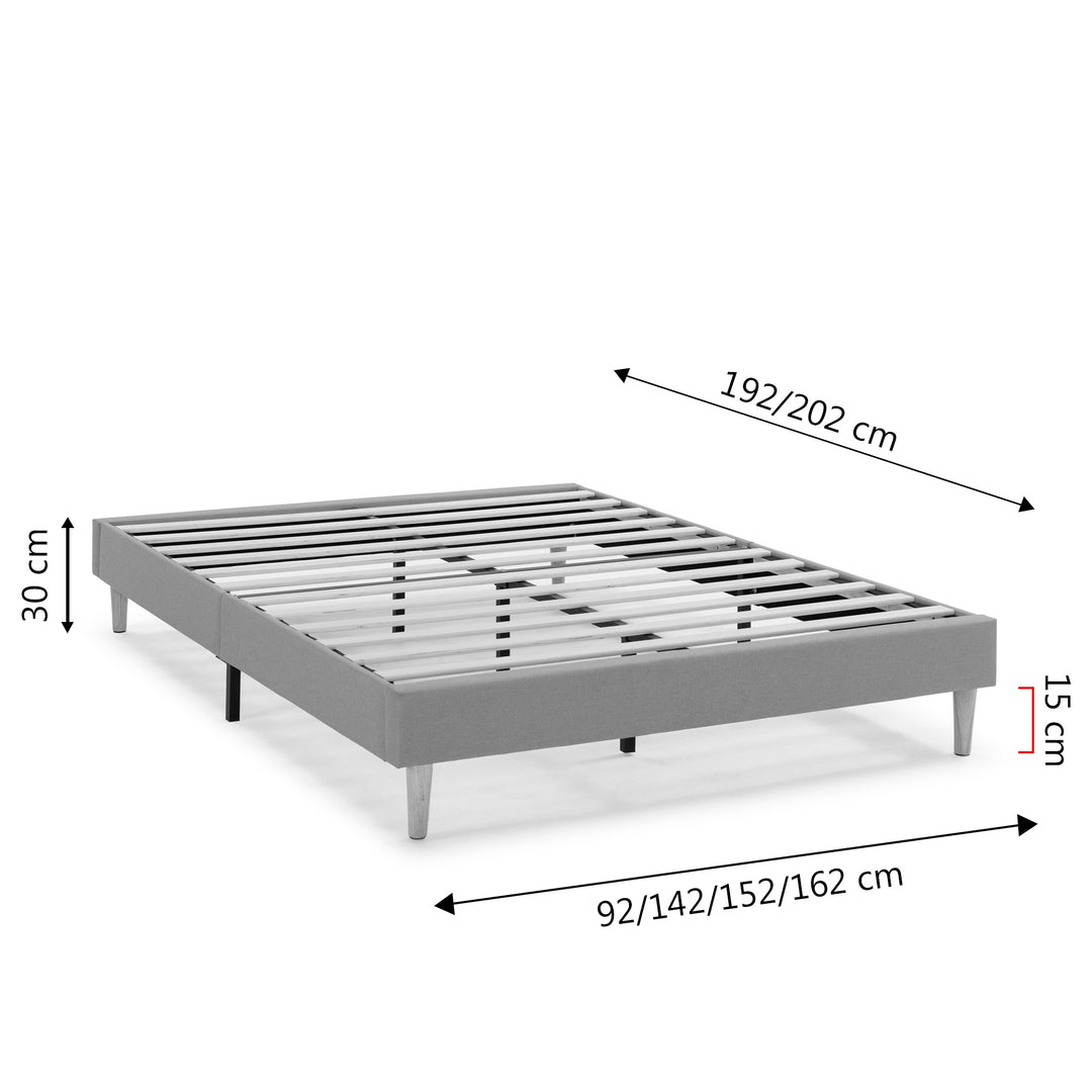 Sommier tapissier Aura 160x200 cm Beige
