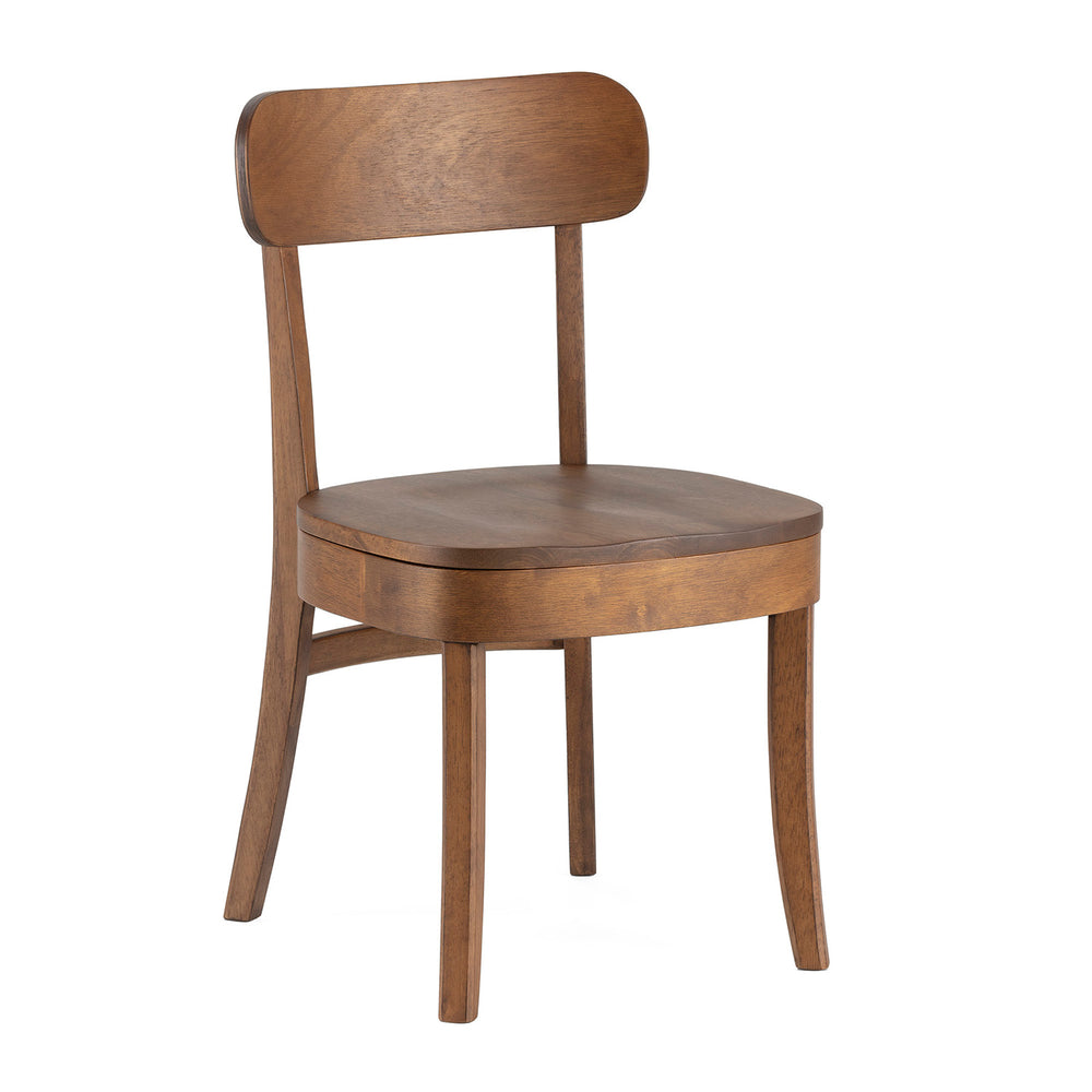Lot de 2 chaises sillas bois foncé