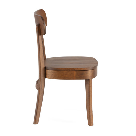 Lot de 2 chaises sillas bois foncé