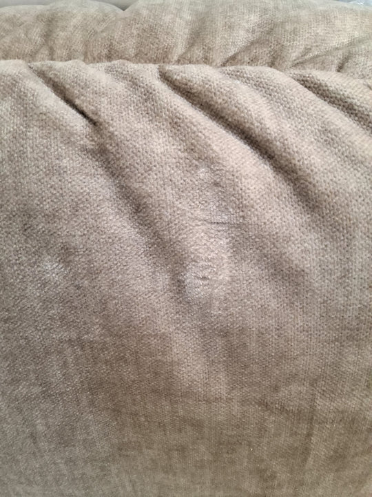 Canapé d'angle gauche MICADONI Martina 4 places en velours beige foncé