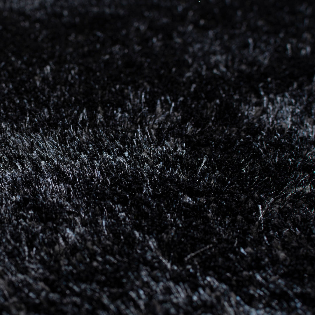Tapis de couloir Shaggy noir 60x230cm