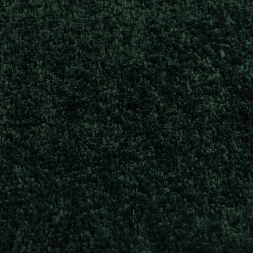 Tapis de couloir shaggy vert foncé poils courts 60x230cm