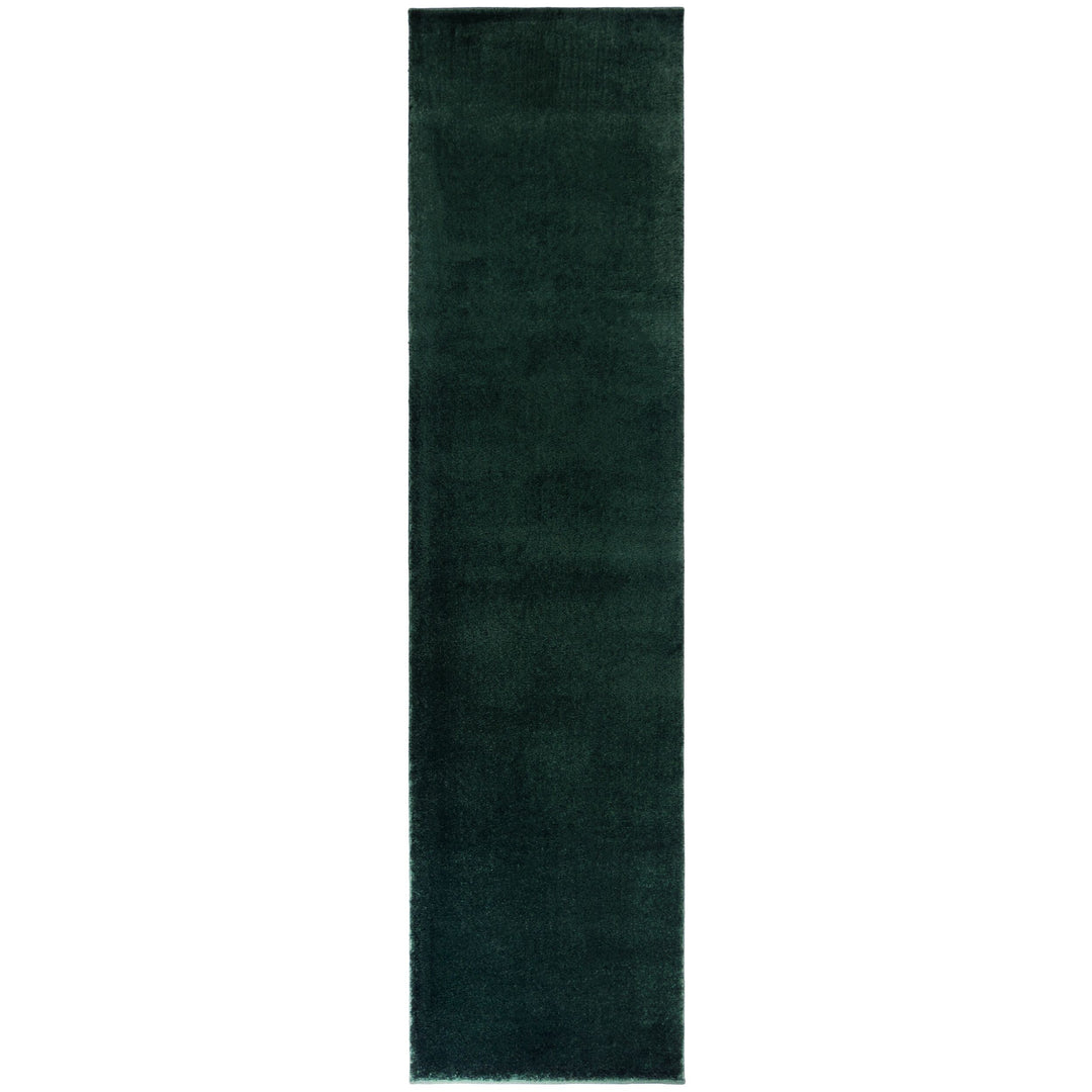 Tapis de couloir shaggy vert foncé poils courts 60x230cm