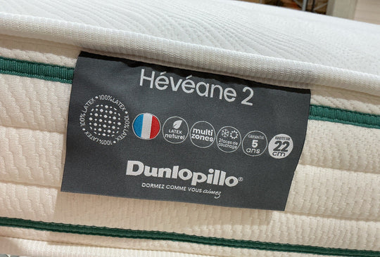 Matelas DUNLOPILLO latex naturel Hévéane 160x200cm