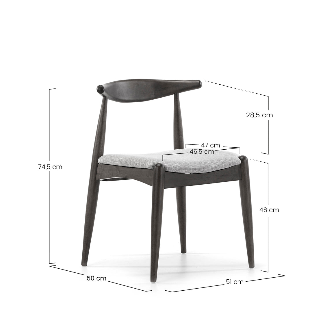Lot de 2 chaises en bois massif Corzo
