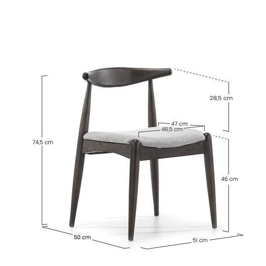 Lot de 2 chaises en bois massif Corzo