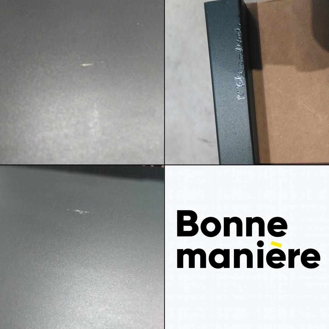Buffet DRAWER Bjorn 3 portes en verre strié et métal Vert foncé